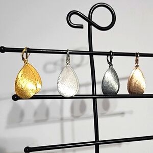 Joan Rivers. Choose ONE.  Teardrop Earrings. Price is For 1 Pair. Gun Metal Sold